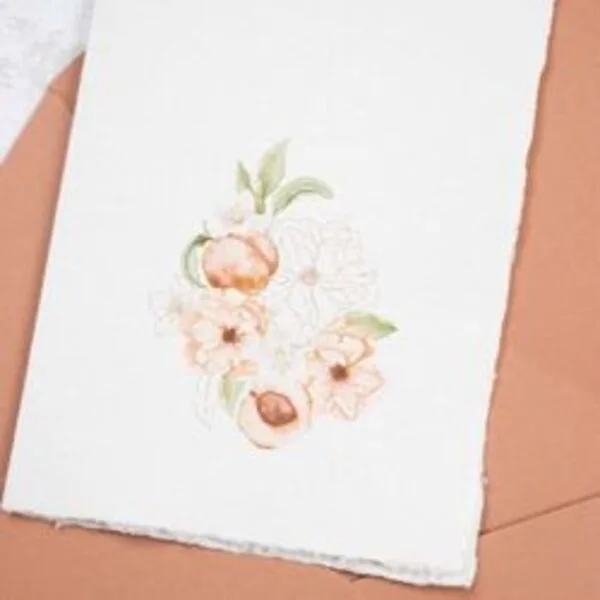 Floral Peach Greeting Card Pack - Image 9