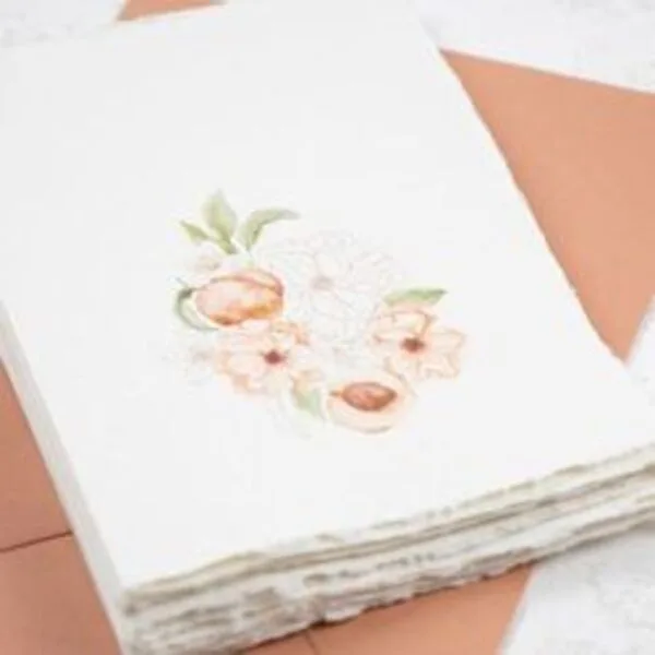 Floral Peach Greeting Card Pack - Image 7
