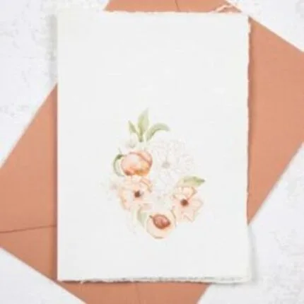Floral Peach Greeting Card Pack
