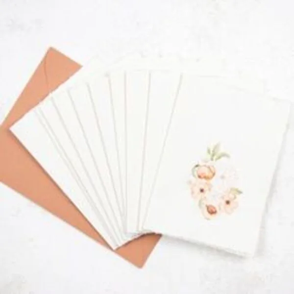 Floral Peach Greeting Card Pack - Image 6