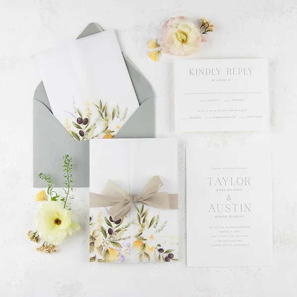 Lemon Branch Vellum Wraps