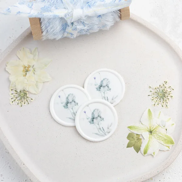 Blue Floral Wax Seals - Image 1