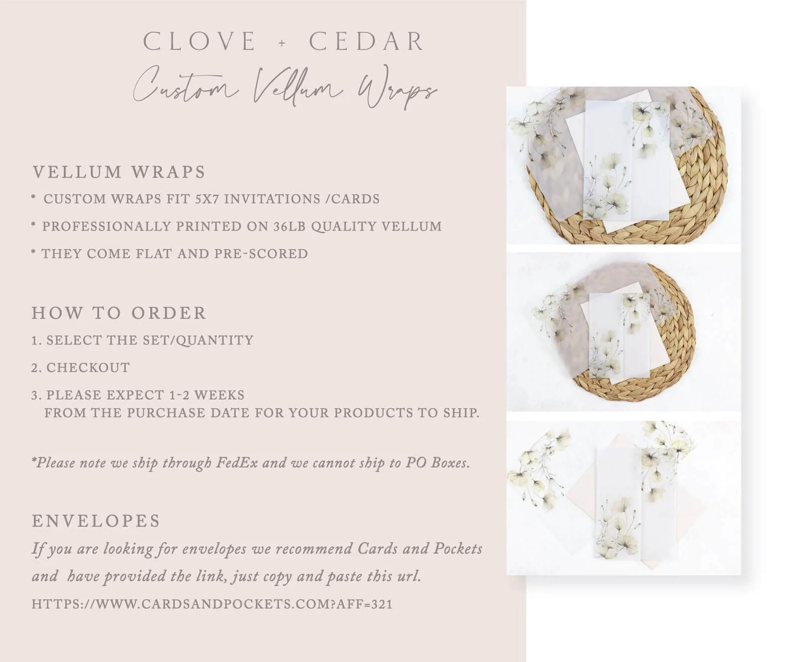 Wild Flower Vellum Wraps - Image 6