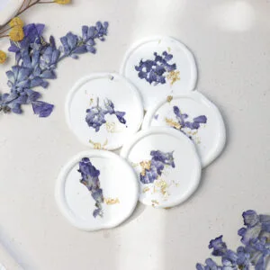 Lavender and Gold Wax Seals