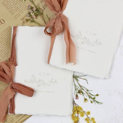 Chic Floral Monogram Vow Books